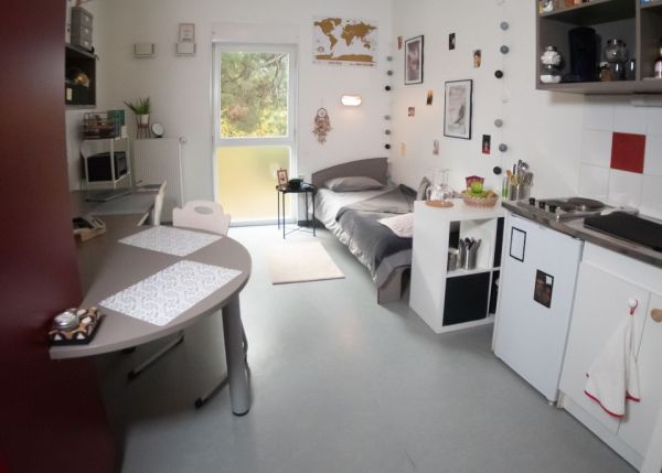 Photo : Les logements du Crous sont attribués aux étudiants boursiers sur critères sociaux - Résidence Ausone à Pessac © Crous Bordeaux-Aquitaine
