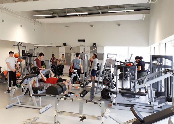 Photo : Salle de musculation Halle des sports du campus Monadey © université de Bordeaux